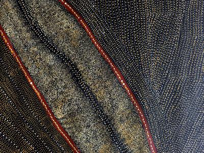 Kathleen Petyarre Rare Large Australian Aboriginal Painting by Kathleen Petyarre