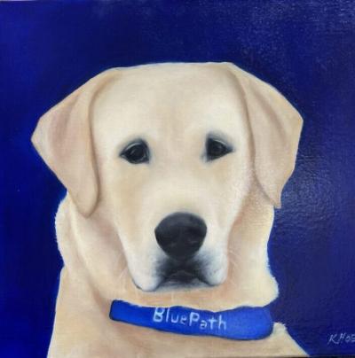 Kathy Hoets Pet Projects Golden on Midnight Blue