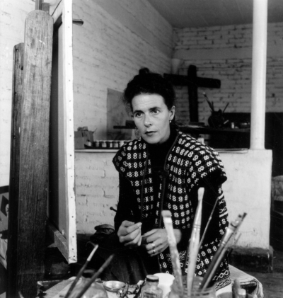 Kati Horna Leonora Carrington at her studio Mexico 1956