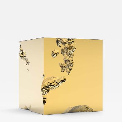 Katz Studio Erosia Bronze Cube Side Table