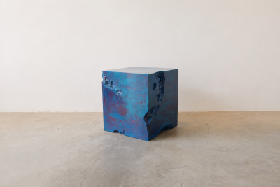Katz Studio Erosia Side Table Cube by Katz Studio Contemporary Sculptural Side Table