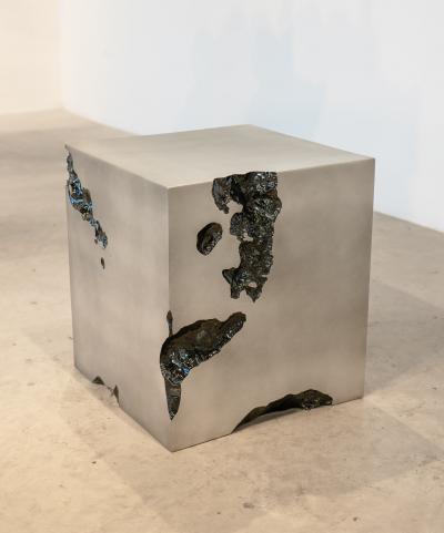 Katz Studio Erosia Side Table Cube by Katz Studio Contemporary Sculptural Side Table