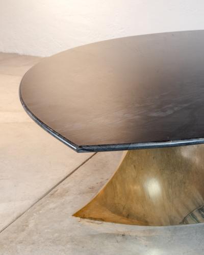 Katz Studio Geometra Sculptural Dining Table in Bronze or Stainless Steel with Custom Top