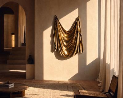 Katz Studio Levitaz Wall Panel Draped Form Abstract Resin Wall Sculpture By Katz Studio