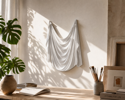 Katz Studio Levitaz Wall Panel Draped Form Abstract Resin Wall Sculpture By Katz Studio