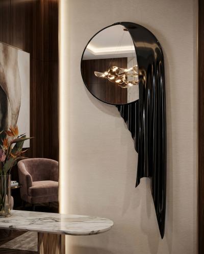 Katz Studio Sillentium Mirror by Katz Studio Contemporary Sculptural Mirror