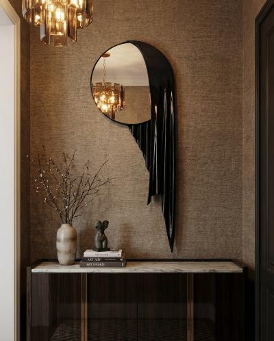 Katz Studio Sillentium Mirror by Katz Studio Contemporary Sculptural Mirror