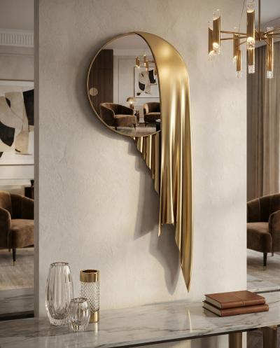 Katz Studio Sillentium Mirror by Katz Studio Contemporary Sculptural Mirror