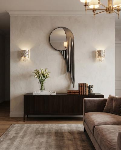 Katz Studio Sillentium Mirror by Katz Studio Contemporary Sculptural Mirror