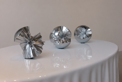 Katz Studio Sphera Contemporary Set of Three Sculptural Spheres by Katz Studio