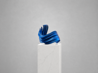 Katz Studio Spiral Bowl Abstract Sculptural Bowl by Katz Studio