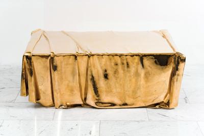 Katz Studio Vela Coffee Table by Katz Studio Cast and Polished Bronze