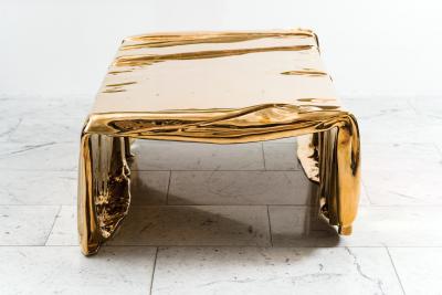 Katz Studio Vela Coffee Table by Katz Studio Cast and Polished Bronze