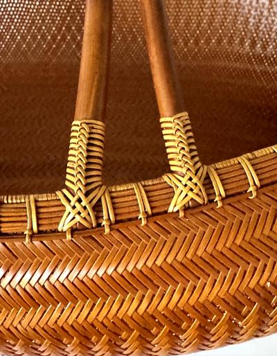 Kawano Shoko Large Contemporary Japanese Bamboo Sculptural Basket Kawano Shoko
