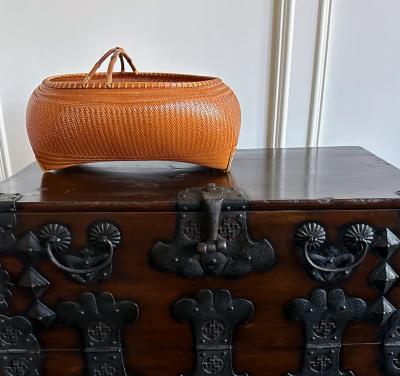 Kawano Shoko Large Contemporary Japanese Bamboo Sculptural Basket Kawano Shoko