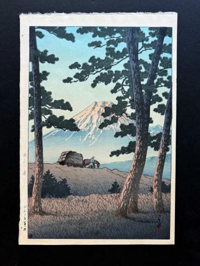 Kawase Hasui Japanese Woodblock Print Evening at Tago Bay by Kawase Hasui