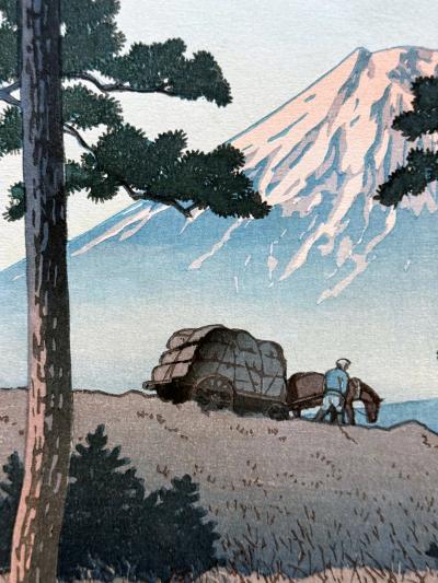 Kawase Hasui Japanese Woodblock Print Evening at Tago Bay by Kawase Hasui