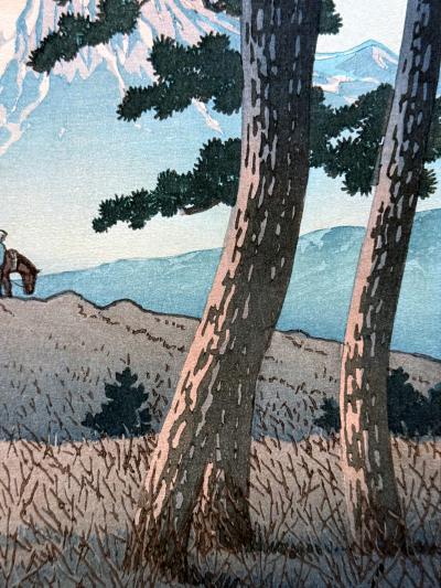 Kawase Hasui Japanese Woodblock Print Evening at Tago Bay by Kawase Hasui