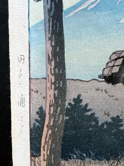 Kawase Hasui Japanese Woodblock Print Evening at Tago Bay by Kawase Hasui