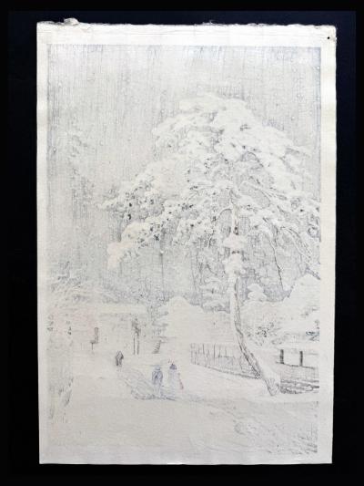 Kawase Hasui Prewar Edition Japanese Woodblock Print Honmon ji Temple Ikegami Kawase Hasui