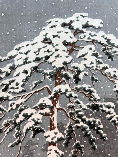 Kawase Hasui Prewar Edition Japanese Woodblock Print Honmon ji Temple Ikegami Kawase Hasui