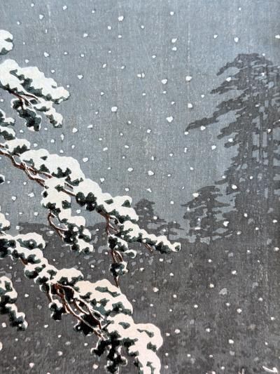 Kawase Hasui Prewar Edition Japanese Woodblock Print Honmon ji Temple Ikegami Kawase Hasui