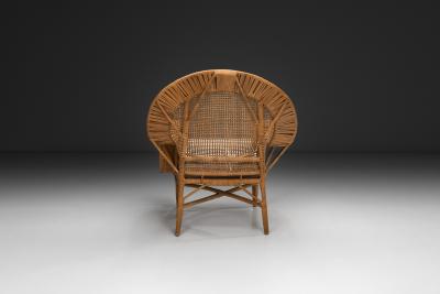 Kay Fisker Rattan Canton Chair by Kay Fisker for Robert Wengler Denmark ca 1960s