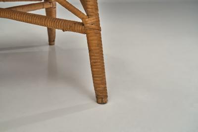 Kay Fisker Rattan Canton Chair by Kay Fisker for Robert Wengler Denmark ca 1960s