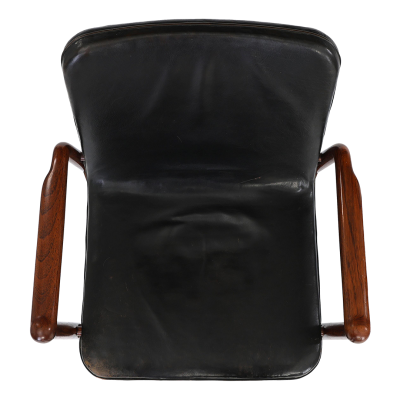 Kay Korbing 1958 Kay Korbing FK series armchair in black leather Denmark