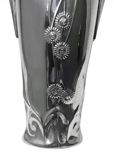 Kayserzinn polished Pewter Vase Germany 20th century
