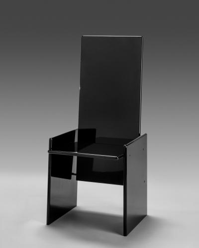 Kazuhide Takahama Kazuhide Takahama Kazuki chair in black lacquered wood for Gavina Simon 1970