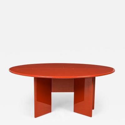 Kazuhide Takahama Kazuhide Takahama for Gavina Drop Leaf Cinnabar Lacquer Console Dining Table