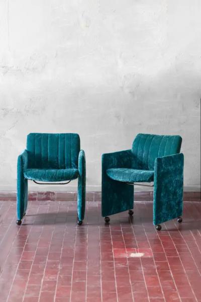 Kazuhide Takahama Pair of Kazuhide Takahama armchairs for Studio Simon 1970s