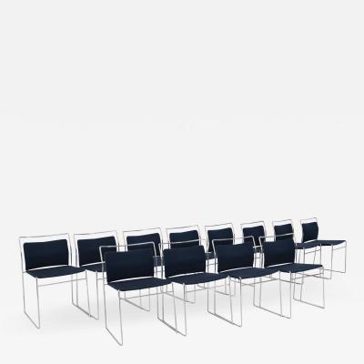 Kazuhide Takahama Set of Twelve Steel and Cotton Chairs by Kazuhide Takahama