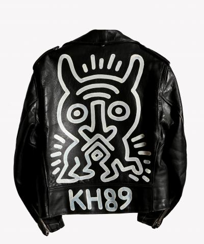 Keith Haring Schott Brothers Motorcycle Jacket Painting