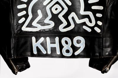 Keith Haring Schott Brothers Motorcycle Jacket Painting
