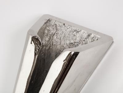 Kelly Kiefer Pair of Polished Nickel Sconces by Kelly Kiefer Large