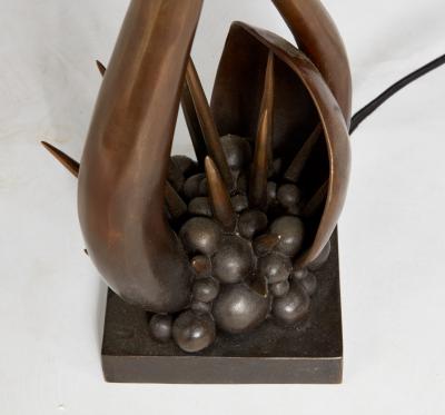 Kelly Kiefer Sculpted Bronze Table Lamp London by Kelly Kiefer