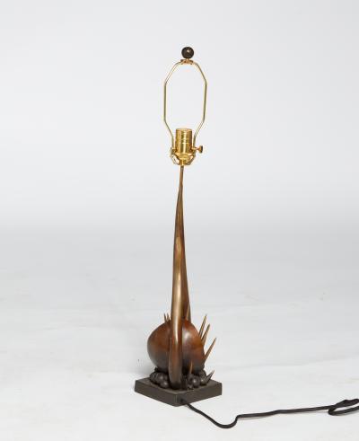 Kelly Kiefer Sculpted Bronze Table Lamp London by Kelly Kiefer