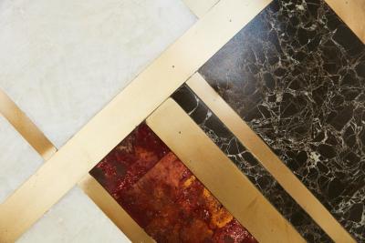 Kelly Wearstler Custom Kelly Wearstler Marble and Brass Geometric Screen from Viceroy Miami