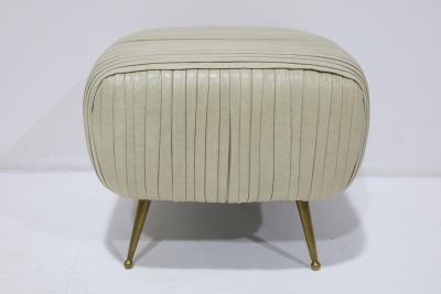 Kelly Wearstler Kelly Wearstler Souffle Ottoman in Rushed Leather