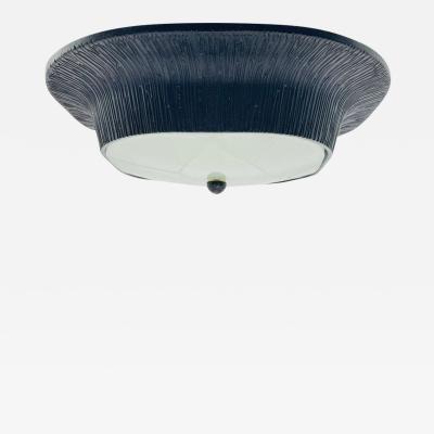 Kelly Wearstler Kelly Wearstler Utopia Round Flush Mount Light Aged Iron Fractured Glass