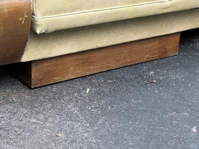 Kem Weber MODERNIST ART DECO CURVED WOOD SETTEE IN THE MANNER OF KEM WEBER