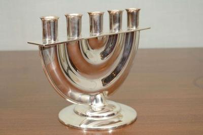 Kem Weber Rare Pair of Five Light Candelabra Attributed to KEM Weber