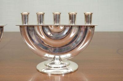 Kem Weber Rare Pair of Five Light Candelabra Attributed to KEM Weber