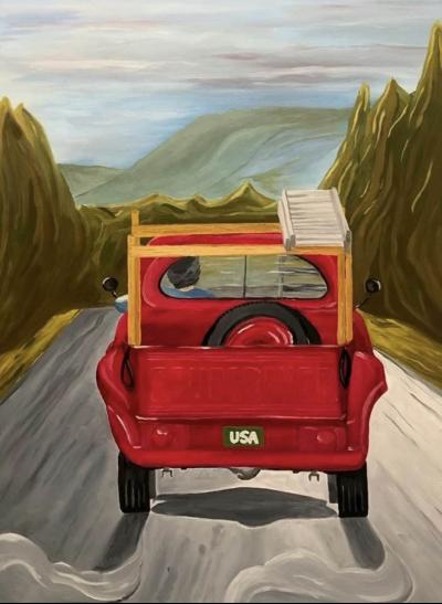 Ken Miller A Jaunty Ride on an American Country Road