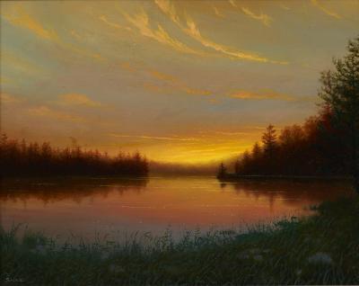 Ken Salaz Sunset Over Hidden Lake