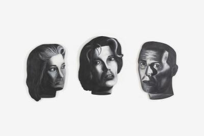 Ken Warneke Suite of Triptych Face Paintings 1984