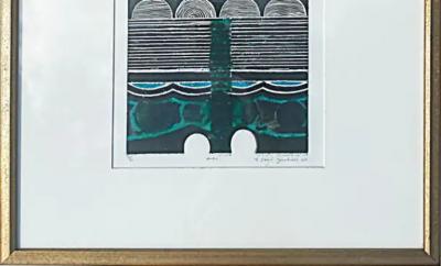 Kenji Yoshida Kenji Yoshida Oribe Woodblock Print 3 30 Signed 1968