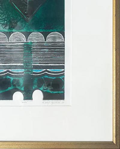 Kenji Yoshida Kenji Yoshida Oribe Woodblock Print 3 30 Signed 1968